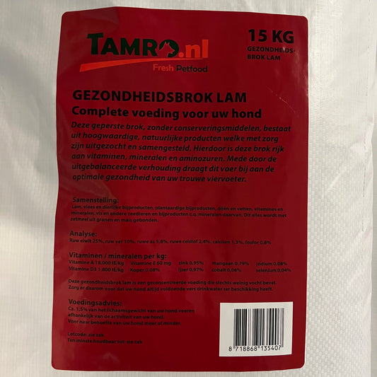 Gezondheidsbrok Lam - 15 kg zak