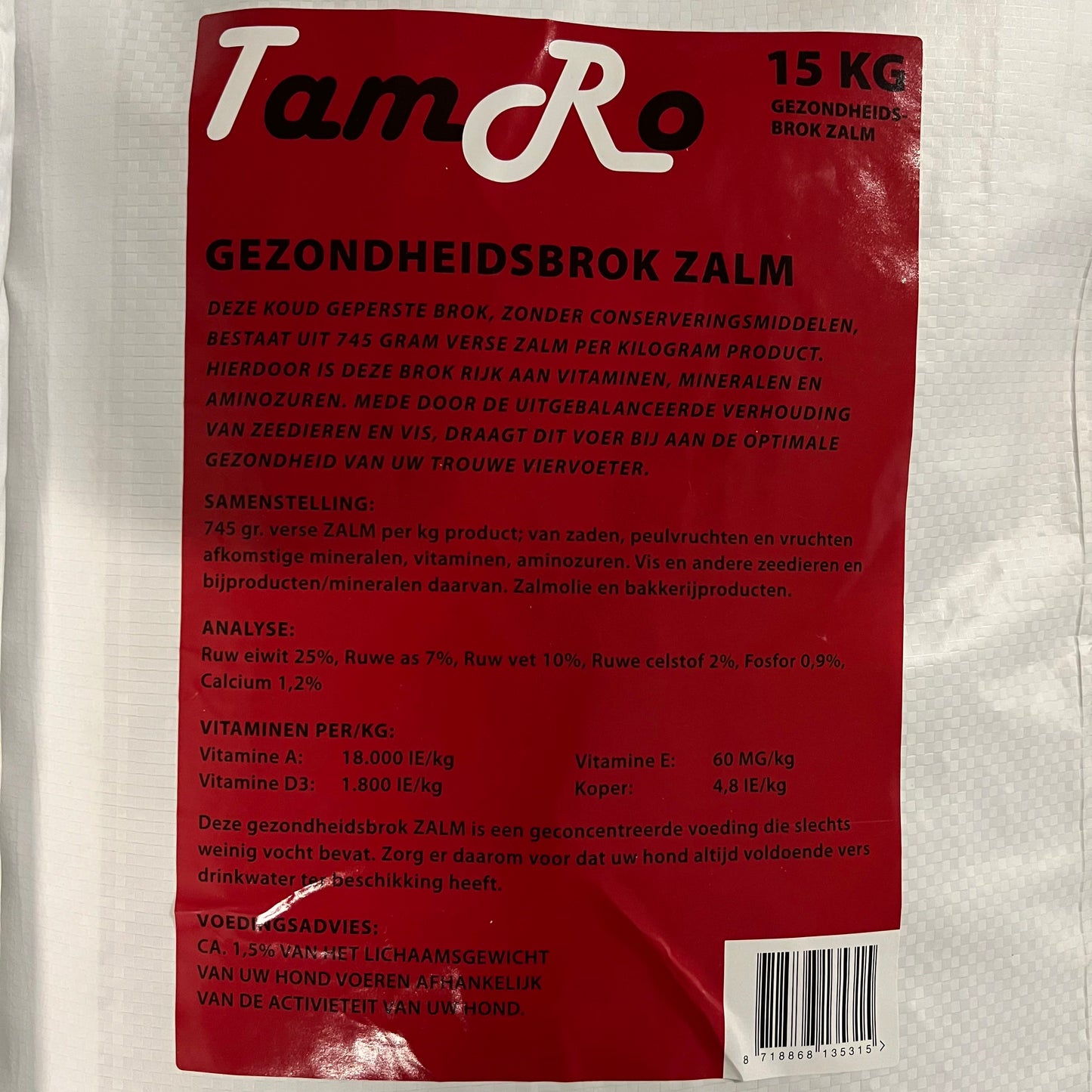 Gezondheidsbrok Zalm - 15 kg zak